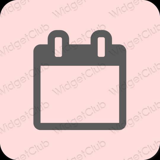 Estetisk rosa Calendar app ikoner