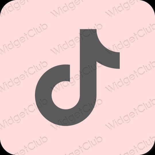 Ästhetisch Pastellrosa TikTok App-Symbole