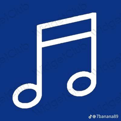 Estético azul Music iconos de aplicaciones