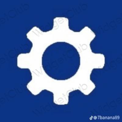 Estético azul Settings iconos de aplicaciones