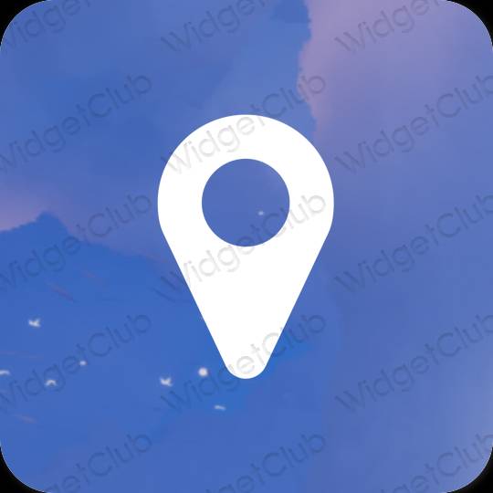 Pictograme pentru aplicații Google Map estetice