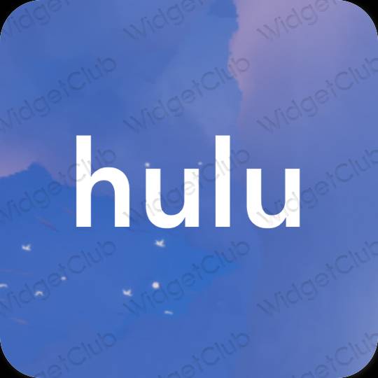 Estetik biru hulu ikon aplikasi