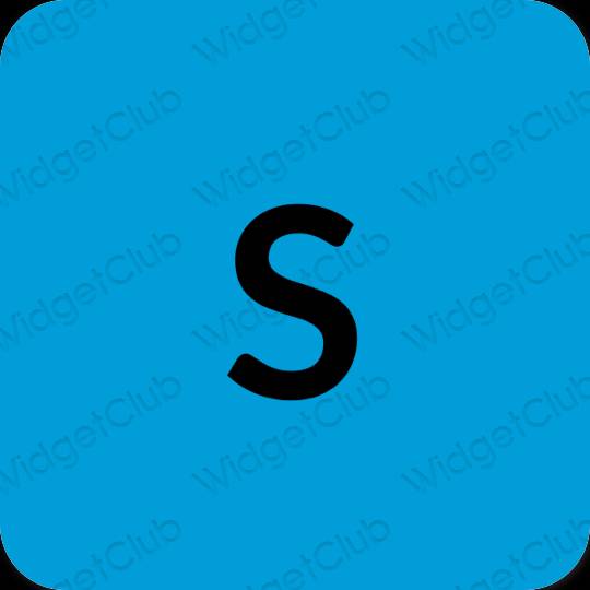 Estetyka neonowy niebieski SHEIN ikony aplikacji