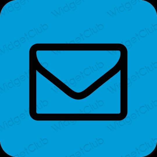 審美的 藍色的 Mail 應用程序圖標
