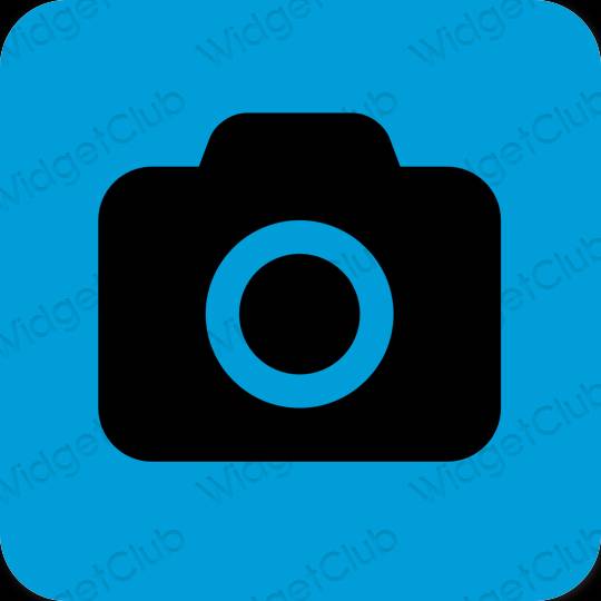 Ästhetisch blau Camera App-Symbole