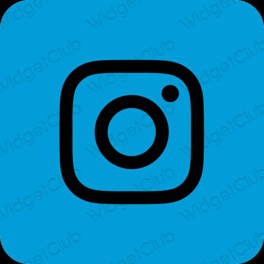 审美的 蓝色的 Instagram 应用程序图标