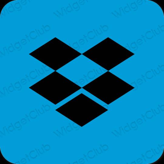 Ästhetisch blau Dropbox App-Symbole