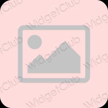 미적인 파스텔 핑크 Photos 앱 아이콘