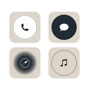monotone × cool × casual App Icon Pack[KWAzIlo1nIzbxaRu7T7q]
