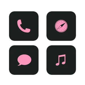 black & pink × kawaii აპლიკაციის ხატულა პაკეტი[Wd2jDPN1e19MYUkA4lZR]