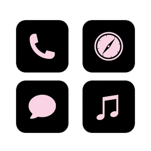 Pink × black theme აპლიკაციის ხატულა პაკეტი[Xna9NlwwicJlGRE4BQuN]