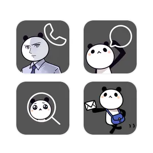 つなこパンダ公式！スマホきせかえ ブラックバージョン (Tsunako Panda x Black Theme) აპლიკაციის ხატულა პაკეტი[uWaXFzcbMjw0qy6jmhNA]