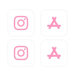 白ピンク🤍🩷　 App Icon Pack[d79gbVnVlNzSd2PhYCTw]