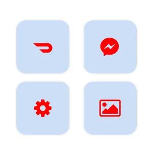 Retro blue red theme App Icon Pack[SIRau6z6bEjDOXH0laxe]