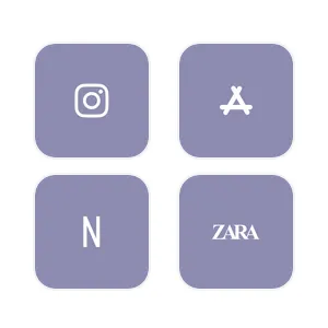 Purple simple home screen აპლიკაციის ხატულა პაკეტი[B5JqtA5HEh9P2xki6YJz]
