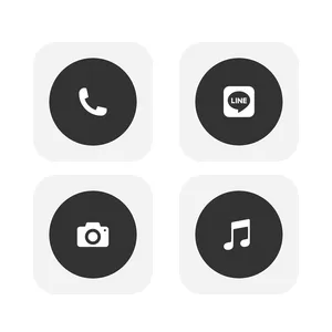 Cool x black and white simple home screen حزمة أيقونة التطبيق[gD6maTkObNl2r01jBmvP]