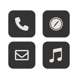 dark monotone home screen حزمة أيقونة التطبيق[hfbIOQztQbBXBfoMjsON]