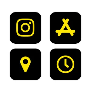 Neon yellow views home screen kit აპლიკაციის ხატულა პაკეტი[RuM0KuKIcmOYfMekDlSl]