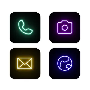 Neon cool home screen theme აპლიკაციის ხატულა პაკეტი[66HZd9zvvw6sQxepySY9]