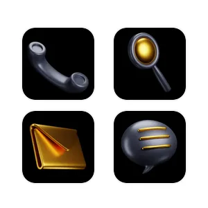 Black x gold 3D cool home screen App Icon Pack[LUmXR3vxGIVaZIoBL4qU]