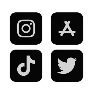 HUNTER × HUNTER　ハンターハンター　幻影旅団　白黒　モノクロ App Icon Pack[ESufN7g2KR47WfIMmiLU]