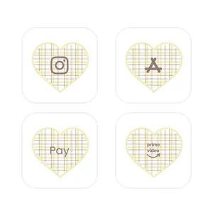 ハートチェックYellow აპლიკაციის ხატულა პაკეტი[Dj4LtLjiMW79os3TuU9t]