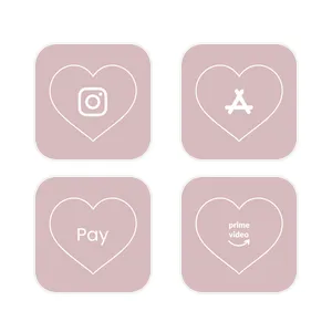 ハート♥︎ ชุดไอคอนแอป[KZsHayLy2l2vVglI7orx]