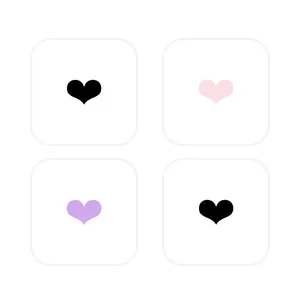 Black×❤︎ ชุดไอคอนแอป[eeKslP3WlgalwKOilC0G]