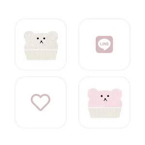 🧁ベアカップケーキ🐻 აპლიკაციის ხატულა პაკეტი[YF5TZeCY9HyA1cdaeEoJ]