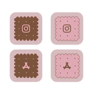 🍓いちごチョコビスケット🍪 Pacchetto icone app[spIWugjKlOw6sqs7r6nT]