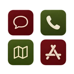 Burgundy Olive Chocolate Cream App-Symbolpaket[zx4zC4oQWeagD3MQqMCJ]