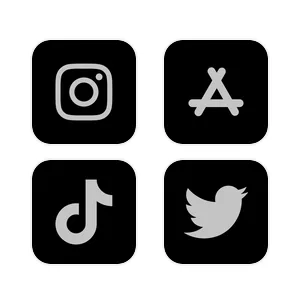 Noir Pack d'icônes d'application[93FNOke6HJUWArUW4QvK]