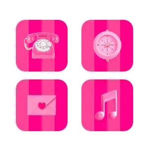 PINK icon აპლიკაციის ხატულა პაკეტი[l3ZksKlwD7zrRSHiherN]