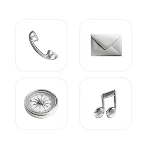 Silver fashion აპლიკაციის ხატულა პაკეტი[dLXoIlBSIybixkFWJ3yC]