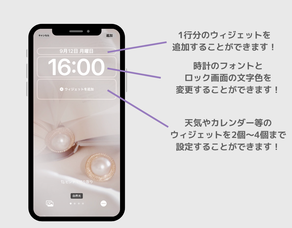 Ios16 Iphoneのロック画面をカスタマイズする方法 Widgetclub