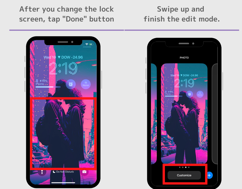 #12 kuva iPhonen lukitusnäytön mukauttamisesta?