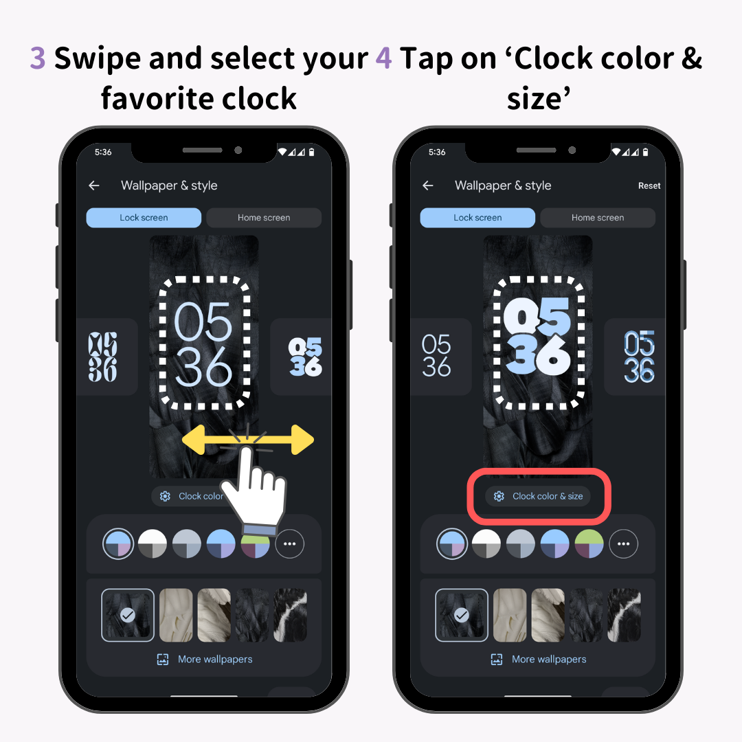#2 صورة لكيفية تخصيص ساعة قفل شاشة Android الخاصة بك باستخدام صور مرئية خطوة بخطوة!