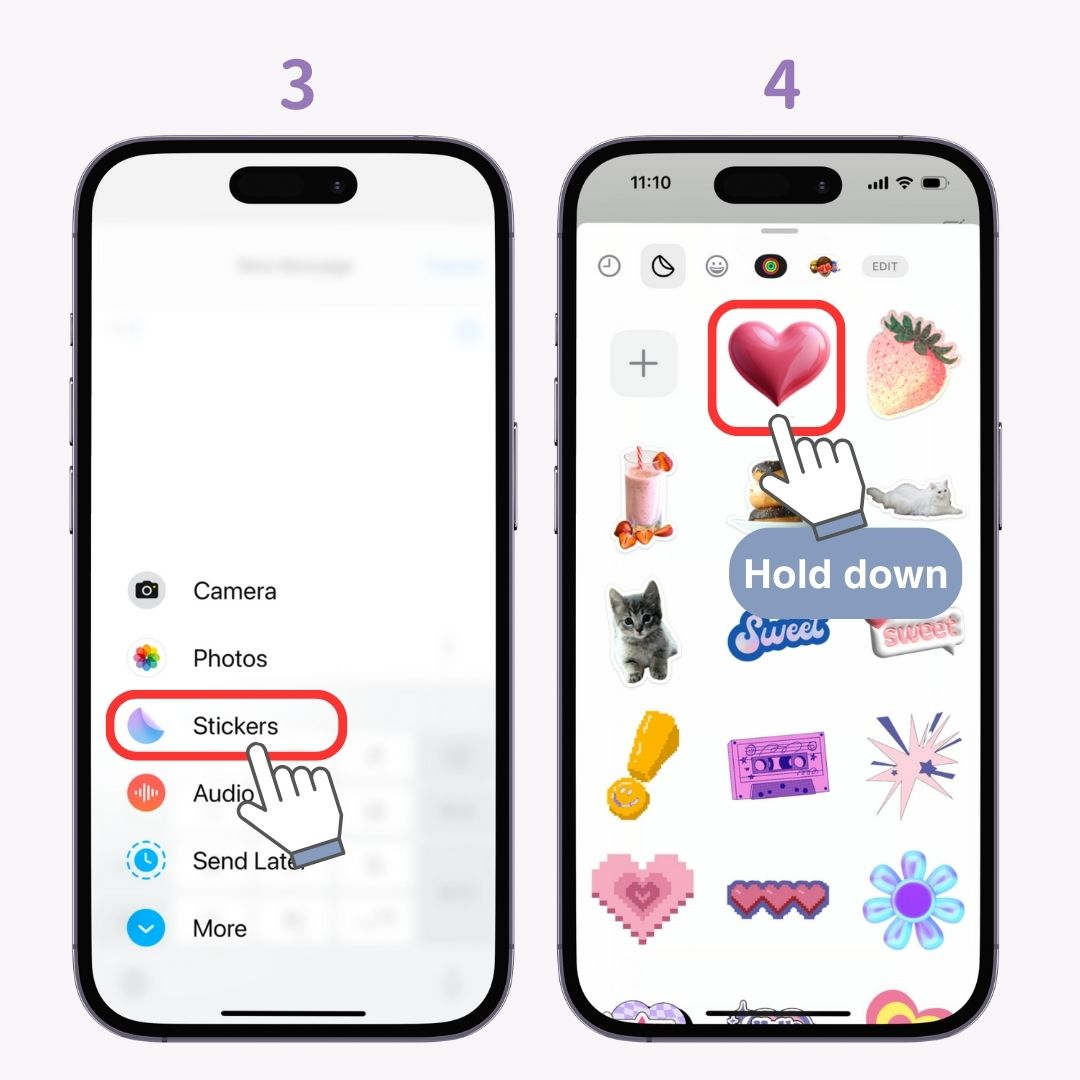 #1 bild av hur man skapar och använder iPhone-klistermärken 【Perfekt guide】