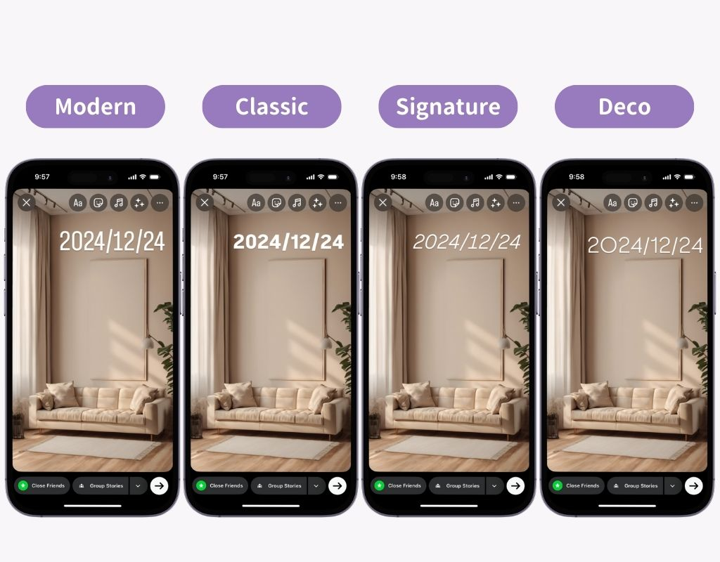 #1 รูปภาพของวิธีเพิ่มวันที่มีสไตล์ลงใน Instagram Story
