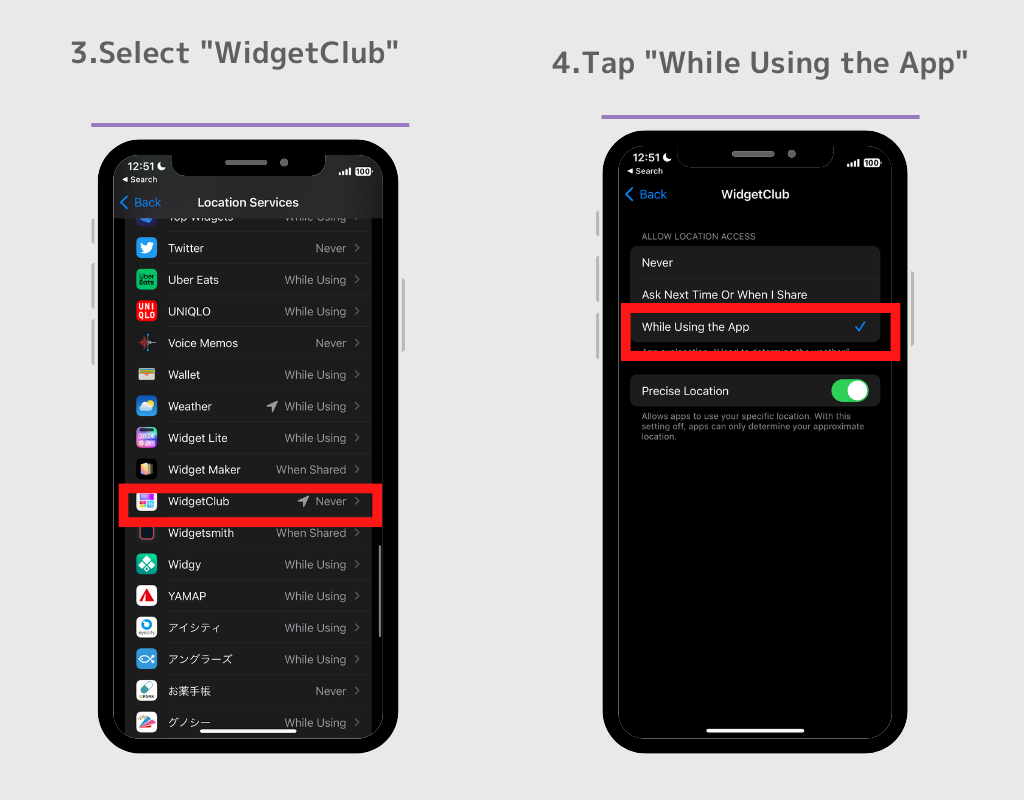 [iOS] Hava Widget'ının 5. görüntüsü Konum Bilgisini Görüntülemiyor veya Alamıyor