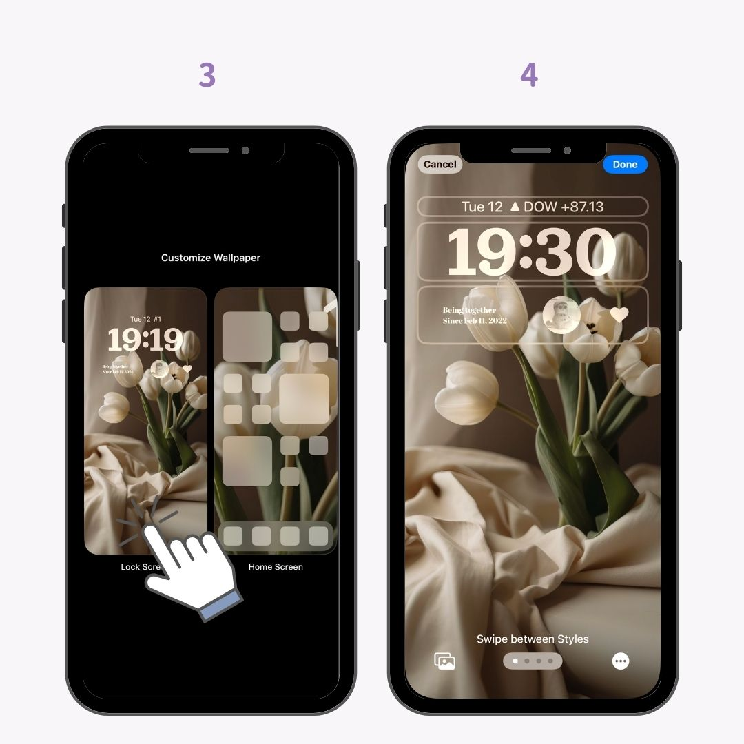 Obrázok č. 3 novej funkcie iOS17: Prispôsobenie uzamknutej obrazovky