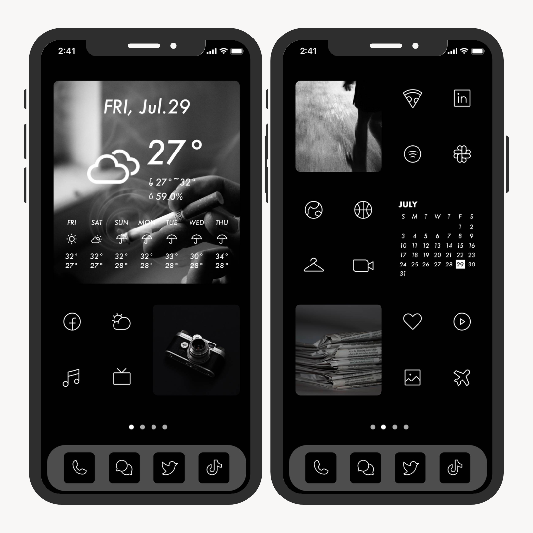 #2 image of Collection of Popular Monochrome Home Screen Arrangements 🤍