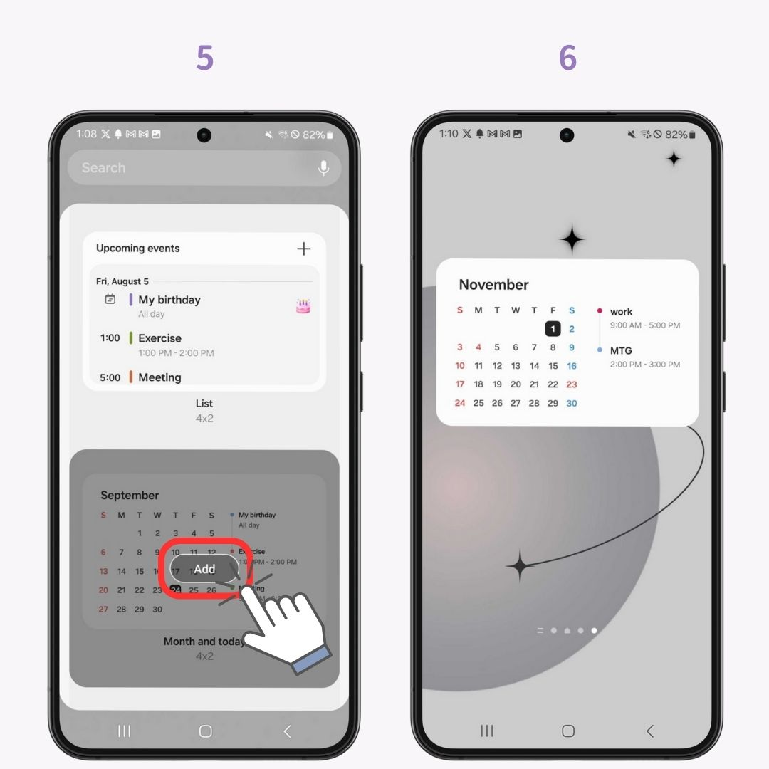 #10 image of How to Add Stylish Calendar Widgets 【iOS / Android】