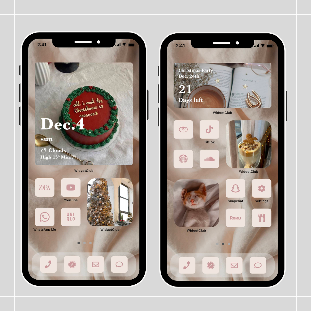 #1 image of Christmas home screen setup ideas