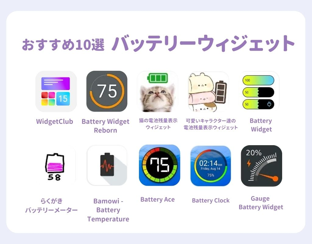 Android向け！バッテリーウィジェット10選の画像1枚目