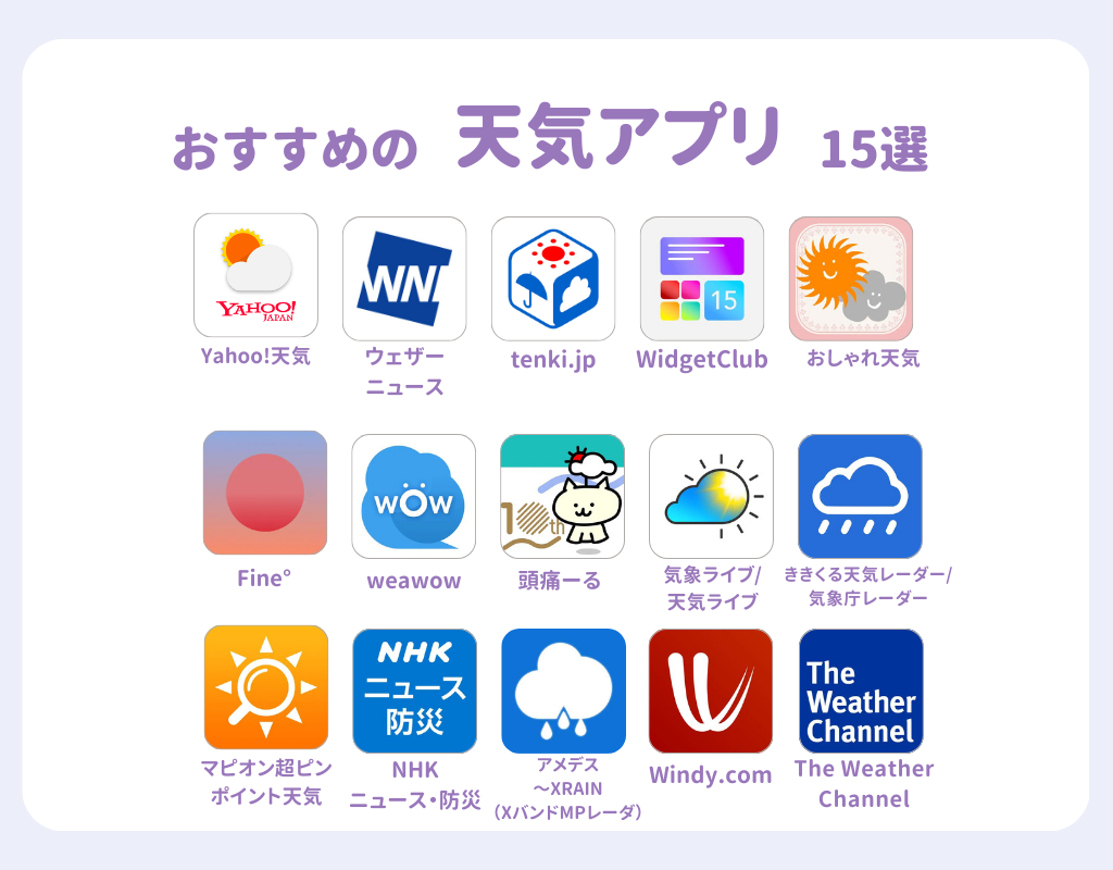 選び方のポイントも！天気アプリおすすめ15選【2025年】の画像1枚目