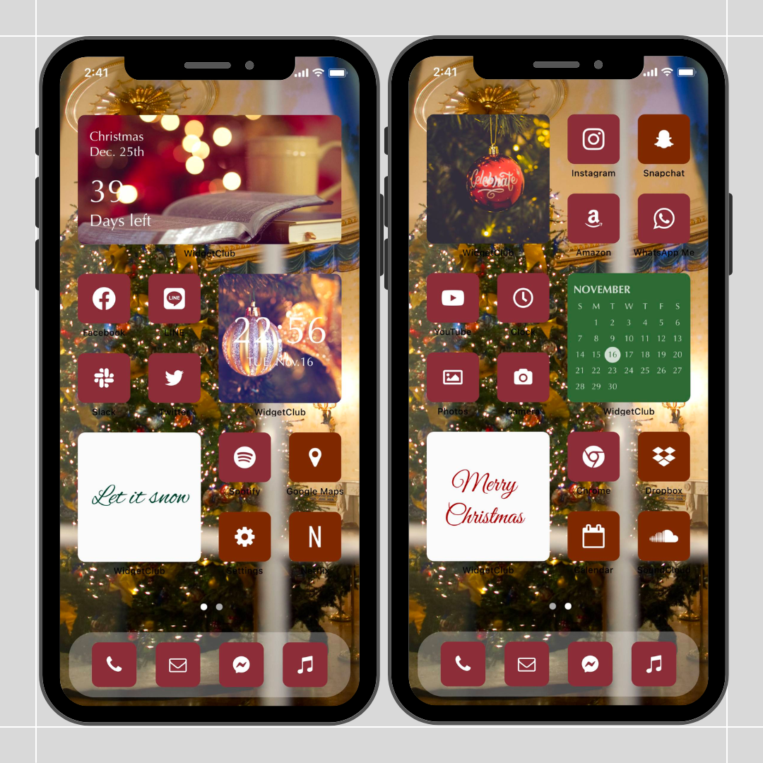 #7 image of Christmas home screen setup ideas