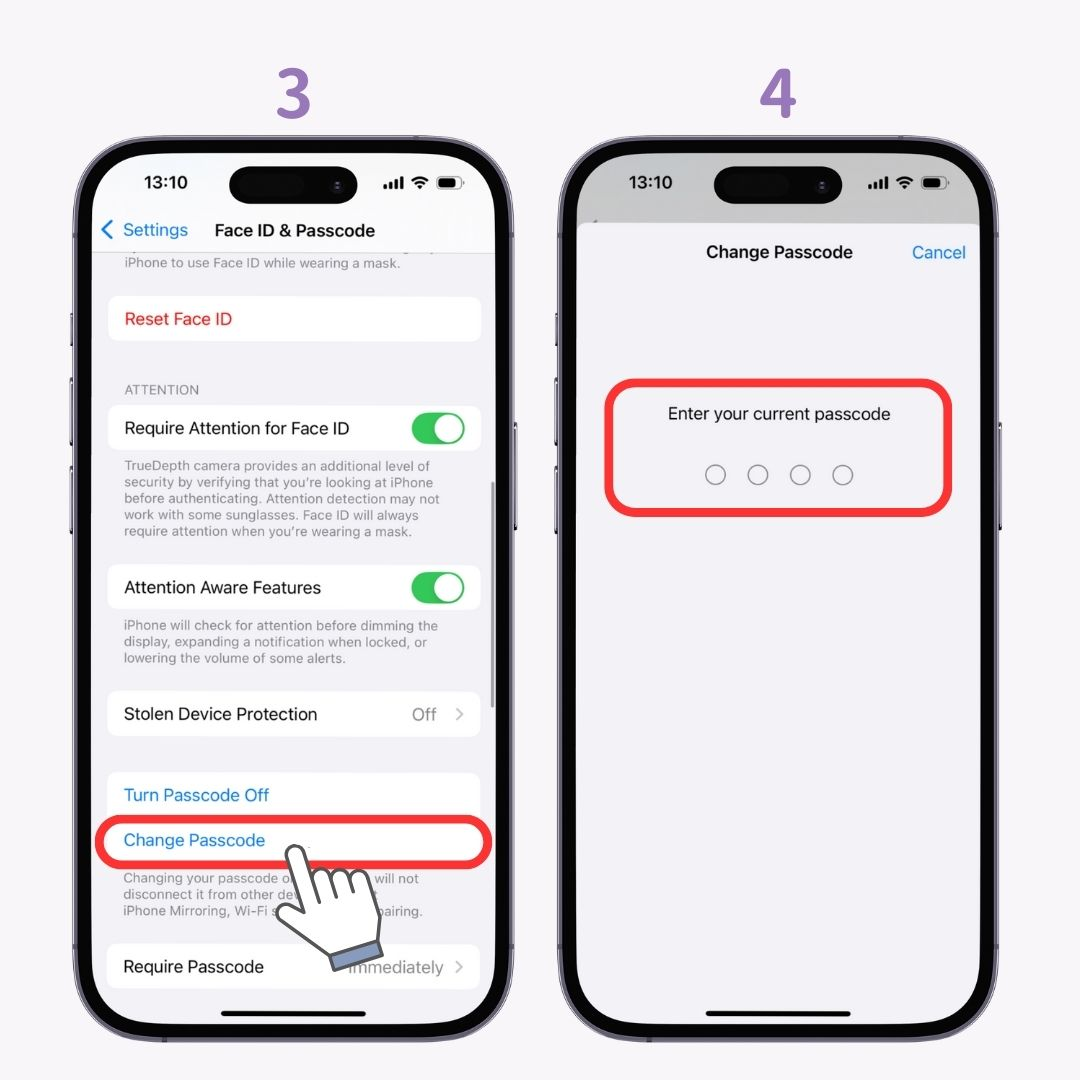 #1 image of How to Change Password【iPhone / Android】