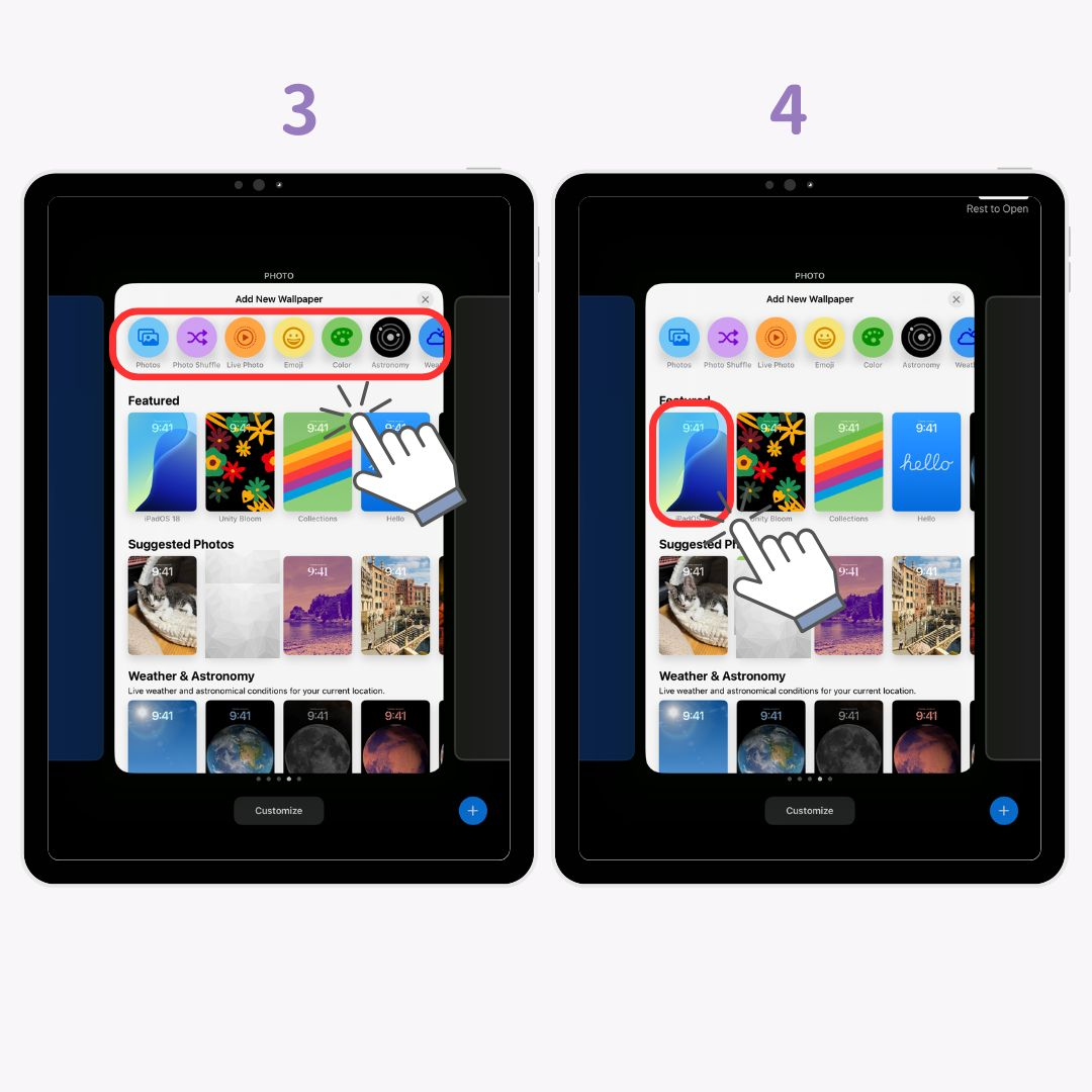 Imej #1 iPad: Cara Menukar Kunci dan Latar Belakang Skrin Utama