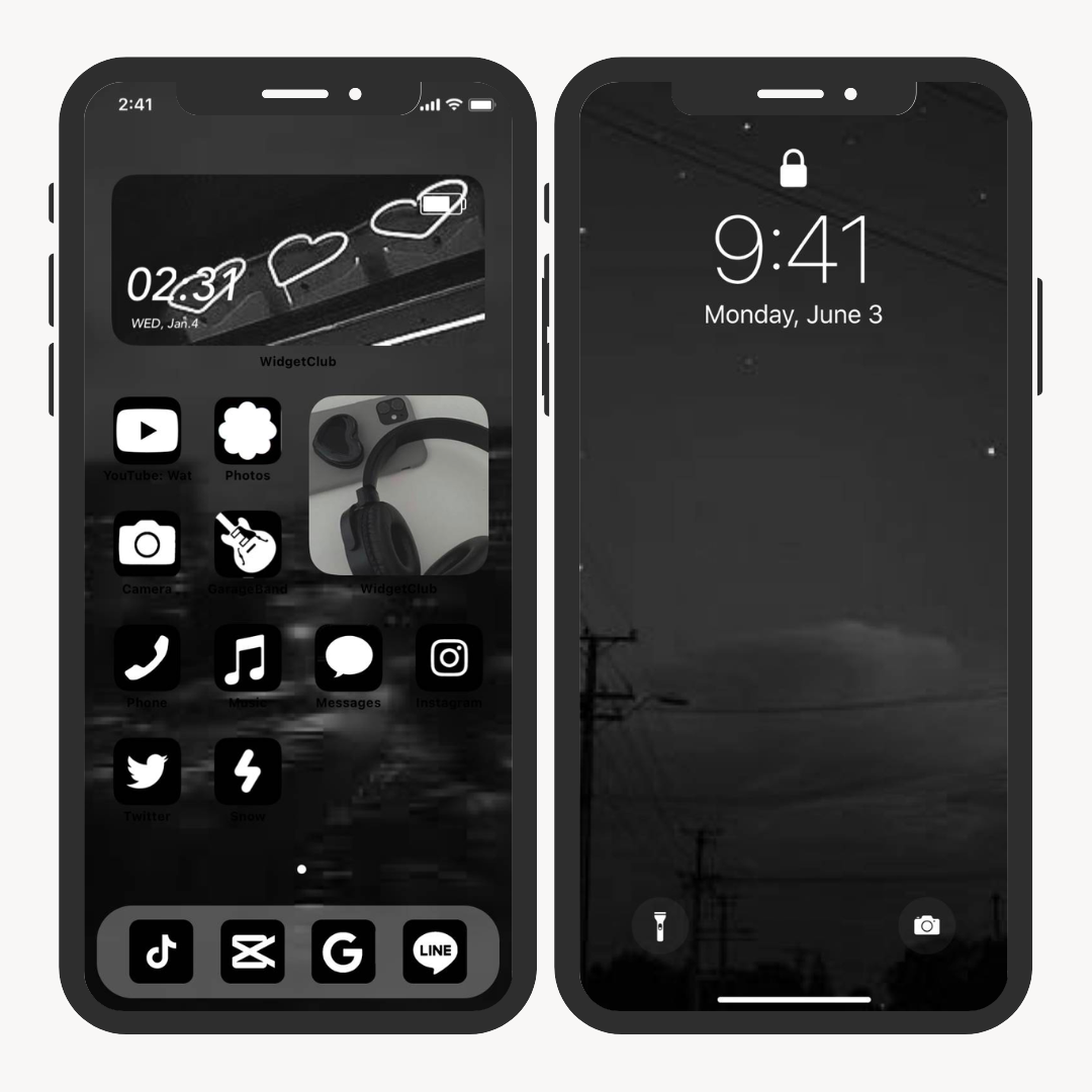 #7 image of Collection of Popular Monochrome Home Screen Arrangements 🤍